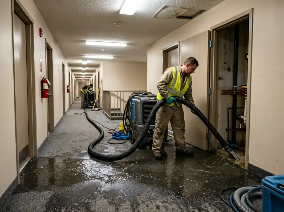 multi-unit-apartment-hallway-f-005 — frequently asked questions, Emergency Burst Pipe Water Extraction & Removal in Troutdal…
